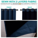 NICETOWN Grey Full Shade Curtain Panels, Pair of Energy Smart & Noise Blocking Out Blackout Drapes for Dining Room Window, Thermal Insulated Guest Room Lined Window Dressing(Gray, 52 x 84 inch)