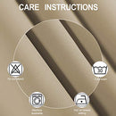 LEMOMO Blackout Curtains 52 x 84 inch/Black Set of 2 Panels/Thermal Insulated Room Darkening Bedroom Curtains