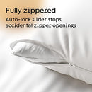 Niagara 4 Pack King Pillow Protectors with Zipper, Soft Quiet Cotton Sateen, Effective Dust Protection, Stay in Place Pillow Covers, Ideal for Home, Guests, Rentals (20x36 Inches)