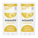 Schmidt's Aluminum Free Natural Deodorant Charcoal & Magnesium 2 Count For Women and Men, with 24 Hour Odor Protection, Certified Cruelty Free, Vegan Deodorant, 2.65oz