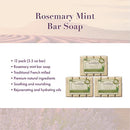 A LA MAISON Lavender Flower Bar Soap - Triple French Milled Natural Moisturizing Hand Soap Bar (3 Bars of Soap, 8.8 oz)