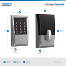 Schlage Encode Smart Wi-Fi Deadbolt with Century Trim in Matte Black