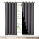 NICETOWN Grey Full Shade Curtain Panels, Pair of Energy Smart & Noise Blocking Out Blackout Drapes for Dining Room Window, Thermal Insulated Guest Room Lined Window Dressing(Gray, 52 x 84 inch)