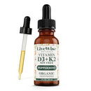 Vitamin D3 with K2 Liquid Drops, All Natural, Non-GMO, 1208iu D3 and 25mcg K2 (mk7) per Serving, Support Your Bones, Immune System and Energy Levels, with or Without Peppermint Oil