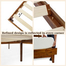 Bme Caden Solid Wood Nightstand/Side Table/End Table, Fully Assembled, with 1-Drawer for Mid Century Bedroom and Living Room, Caramel