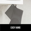 Gorilla Grip Heat and Slip Resistant Silicone Oven Mitts Set, Soft Cotton Lining, Waterproof, BPA-Free, Long Flexible Thick Gloves for Cooking, Kitchen Mitt Potholders, 12.5 in, Black