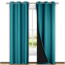 NICETOWN Grey Full Shade Curtain Panels, Pair of Energy Smart & Noise Blocking Out Blackout Drapes for Dining Room Window, Thermal Insulated Guest Room Lined Window Dressing(Gray, 52 x 84 inch)