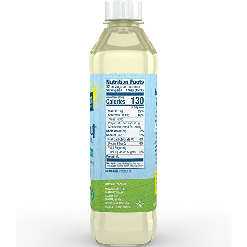 Carrington Farms gluten free, hexane free, NON-GMO, free of hydrogenated and trans fats in a BPA free bottle, liquid coconut cooking oil, unflavored, 32 Fl Oz