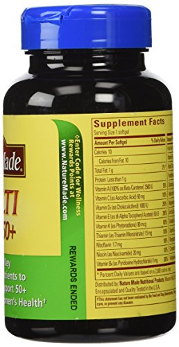 Nature Made Multivitamin For Her 50+ with No Iron, Womens Multivitamin for Daily Nutritional Support, Multivitamin for Women, 90 Tablets, 90 Day Supply