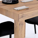 Mobili Fiver, First Extendable Table, Rustic Oak, Made in Italy
