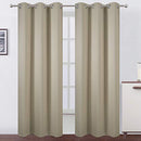 LEMOMO Blackout Curtains 52 x 84 inch/Black Set of 2 Panels/Thermal Insulated Room Darkening Bedroom Curtains
