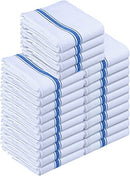 Utopia Towels Dish Towels, 15 x 25 Inches, 100% Ring Spun Cotton Super Absorbent Linen Kitchen Towels, Soft Reusable Cleaning Bar and Tea Towels Set (12 Pack, Blue)