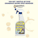 Grandma's Secret Spot Remover Laundry Spray - Chlorine, Bleach and Toxin-Free Stain Remover - Stain Remover for Clothes - Fabric Stain Remover Removes Oil, Paint, Blood and Pet Stains - 16 Oz, 2 Pack