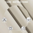 LEMOMO Blackout Curtains 52 x 84 inch/Black Set of 2 Panels/Thermal Insulated Room Darkening Bedroom Curtains