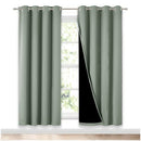 NICETOWN Grey Full Shade Curtain Panels, Pair of Energy Smart & Noise Blocking Out Blackout Drapes for Dining Room Window, Thermal Insulated Guest Room Lined Window Dressing(Gray, 52 x 84 inch)