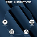 LEMOMO Blackout Curtains 52 x 84 inch/Black Set of 2 Panels/Thermal Insulated Room Darkening Bedroom Curtains