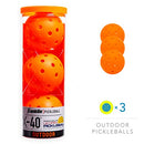 Franklin Sports Outdoor- X-40 Pickleball Balls - USA Pickleball (USAPA) Approved - 3 Pack Outside Pickleballs - Optic Yellow - US Open Ball