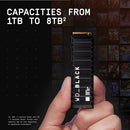 WD_BLACK 1TB SN850X NVMe Internal Gaming Solid State Drive with Heatsink - Works with Playstation 5, Gen4 PCIe, M.2 2280, Up to 7,300 MB/s - WDS100T2XHE
