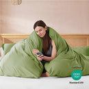 Nestl Twin Duvet Cover - Soft Double Brushed Light Grey Duvet Cover Twin/Twin XL, 2 Piece, with Button Closure, Duvet Cover 68x90 inches