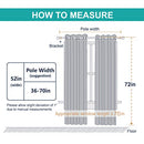 NICETOWN Grey Full Shade Curtain Panels, Pair of Energy Smart & Noise Blocking Out Blackout Drapes for Dining Room Window, Thermal Insulated Guest Room Lined Window Dressing(Gray, 52 x 84 inch)