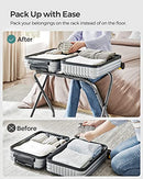 SONGMICS Luggage Rack, Pack of 2, Luggage Racks for Guest Room, Suitcase Stand, Steel Frame, Foldable, for Bedroom, Black URLR64B-2