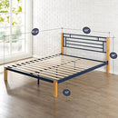 ZINUS Paul Metal and Bamboo Platform Bed Frame, Wood Slat Support, No Box Spring Needed, Easy Assembly, King