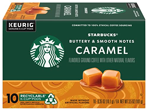 Starbucks K-Cup Coffee Pods—Caramel Flavored Coffee—100% Arabica—1 box (40 pods)