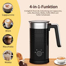 4 in 1 Electric Milk Frother: 10oz/350 mL Large Capacity Electric Milk Steamer for Hot and Cold Milk Froth - Automatic Milk Frother & Warmer for Latte, Cappuccinos, Macchiato, Hot Chocolate