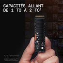 WD_BLACK 1TB SN850X NVMe Internal Gaming Solid State Drive with Heatsink - Works with Playstation 5, Gen4 PCIe, M.2 2280, Up to 7,300 MB/s - WDS100T2XHE