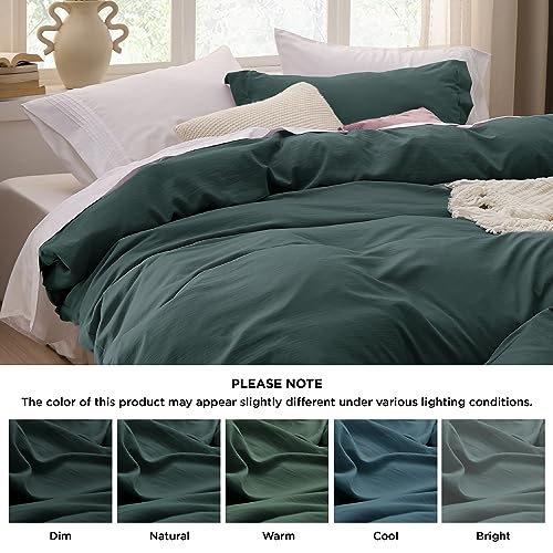 Bedsure Twin/Twin XL Duvet Cover Dorm Bedding - Soft Prewashed White Duvet Cover Twin, 2 Pieces, Includes 1 Duvet Cover (68"x90") with Zipper Closure & 1 Pillow Sham, Comforter NOT Included