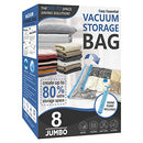 20 Pack Vacuum Storage Bags, Space Saver Bags (4 Jumbo/4 Large/4 Medium/4 Small/4 Roll) Compression for Comforters and Blankets, Sealer Clothes Storage, Hand Pump Included