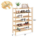 BMOSU 2-Tier Bamboo Shoe Rack Premium Stackable Shoe Shelf Storage Organizer for Hallway Closet Living Room Entryway Organizer (Natural Bamboo)