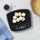 Taylor Waterproof Digital Kitchen Scale, 11 pounds, Black