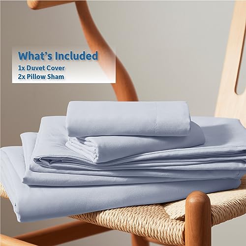 Nestl Twin Duvet Cover - Soft Double Brushed Light Sage Duvet Cover Twin/Twin XL, 2 Piece, with Button Closure, Duvet Cover 68x90 inches