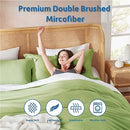 Nestl Twin Duvet Cover - Soft Double Brushed Light Grey Duvet Cover Twin/Twin XL, 2 Piece, with Button Closure, Duvet Cover 68x90 inches