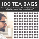 FGO Organic Green Tea, Eco-Conscious Tea Bags, 100 Count