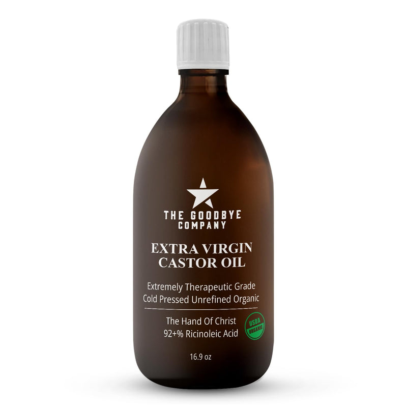 100% Natural Virgin Castor Oil, USDA Certified Organic - For Skin, Hair Growth and Eyelashes (250 mL)