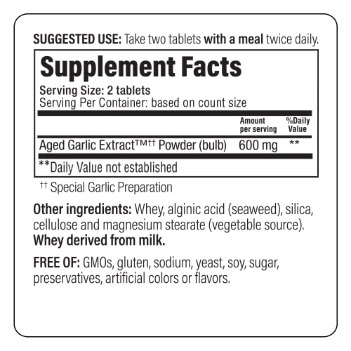 Kyolic Aged Garlic Extract Formula 100, Original Cardiovascular, 200 Capsules (Packaging May Vary)
