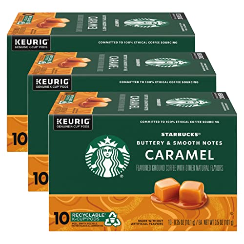 Starbucks K-Cup Coffee Pods—Caramel Flavored Coffee—100% Arabica—1 box (40 pods)