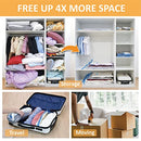 20 Pack Vacuum Storage Bags, Space Saver Bags (4 Jumbo/4 Large/4 Medium/4 Small/4 Roll) Compression for Comforters and Blankets, Sealer Clothes Storage, Hand Pump Included