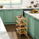 BMOSU 2-Tier Bamboo Shoe Rack Premium Stackable Shoe Shelf Storage Organizer for Hallway Closet Living Room Entryway Organizer (Natural Bamboo)