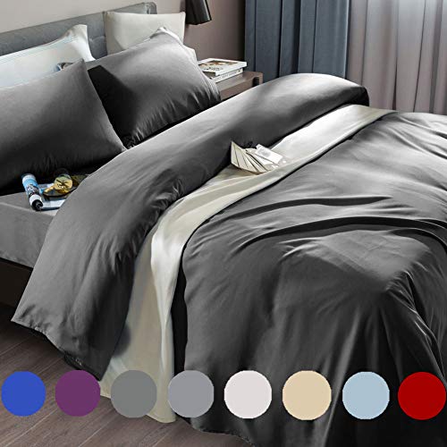 SONORO KATE Bed Sheet Set Super Soft Microfiber 1800 Thread Count Luxury Egyptian Sheets Fit 18-24 Inch Deep Pocket Mattress Wrinkle-6 Piece (Beige, Queen)