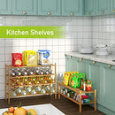 BMOSU 2-Tier Bamboo Shoe Rack Premium Stackable Shoe Shelf Storage Organizer for Hallway Closet Living Room Entryway Organizer (Natural Bamboo)