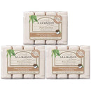 A LA MAISON Lavender Flower Bar Soap - Triple French Milled Natural Moisturizing Hand Soap Bar (3 Bars of Soap, 8.8 oz)