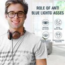 livho 2 Pack Blue Light Blocking Glasses, Computer Reading/Gaming/TV/Phones Glasses for Women Men,Anti Eyestrain & UV Glare (*B1 Light Blcak+Clear, Clear)