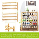 BMOSU 2-Tier Bamboo Shoe Rack Premium Stackable Shoe Shelf Storage Organizer for Hallway Closet Living Room Entryway Organizer (Natural Bamboo)