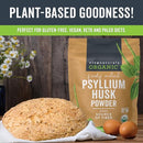 Viva Naturals Organic Psyllium Husk Powder, 24 oz - Finely Ground, Unflavored Plant Based Superfood - Good Source of Fiber for Gluten-Free Baking, Juices & Smoothies - Certified Vegan, Keto and Paleo