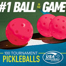 Franklin Sports Outdoor- X-40 Pickleball Balls - USA Pickleball (USAPA) Approved - 3 Pack Outside Pickleballs - Optic Yellow - US Open Ball