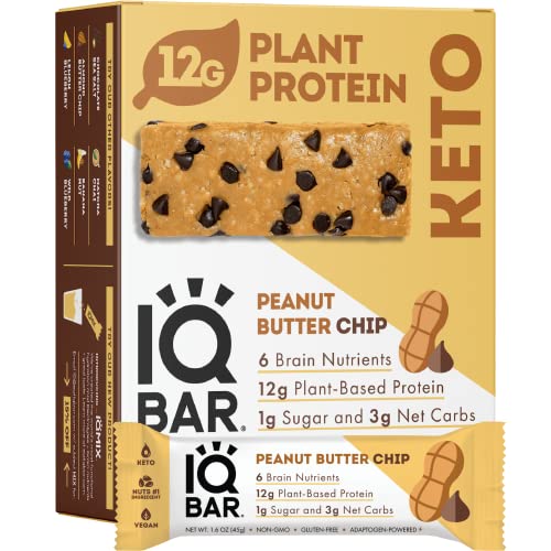 IQBAR Brain and Body Keto Protein Bars - Chocolate Lovers Variety Keto Bars - 12-Count Energy Bars - Low Carb Protein Bars - High Fiber Vegan Bars and Low Sugar Meal Replacement Bars - Vegan Snacks