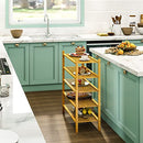 BMOSU 2-Tier Bamboo Shoe Rack Premium Stackable Shoe Shelf Storage Organizer for Hallway Closet Living Room Entryway Organizer (Natural Bamboo)